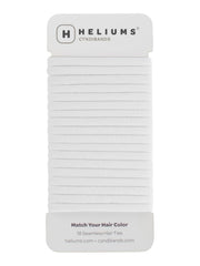 Heliums Thin Seamless Hair Ties - Sandy Blonde - 6mm Nylon No Damage Ponytail Holders, 1.75 Inch, Medium Hold for Thin to Normal Hair - 18 Pack