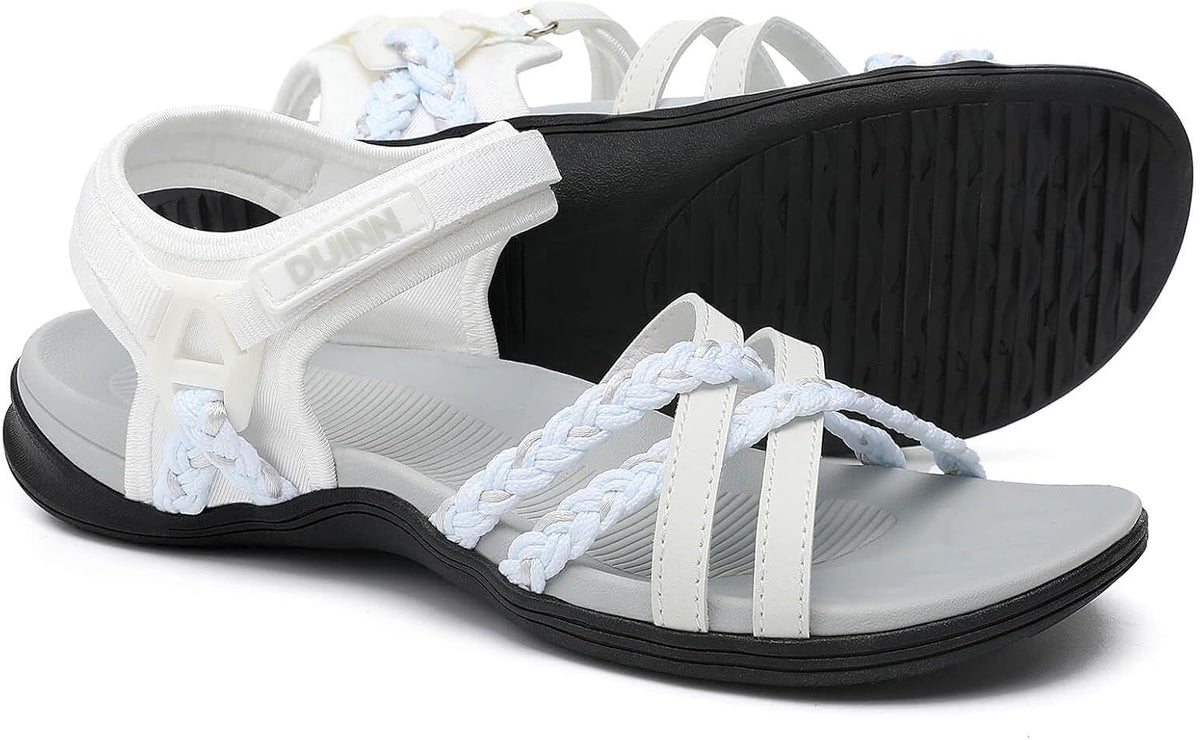 UBFEN Womens Hiking Comfort Sport Sandals Beach Vacation Camping Casual Sport Sandals with Adjustable Straps and Arch Support