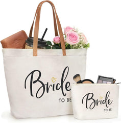 ELEGANTPARK Mrs Bag Mrs Gifts 2025 Bride Gifts Bride Tote Bag Wedding Bridal Shower Bachelorette Party Honeymoon Large Travel Canvas Totes with Zipper
