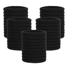 Pimoys 100 Pcs Elastic Hair Ties, Thick Seamless Hair Bands No Damage Soft Ponytail Holders Hair Accessories for Girls Women, Neutral