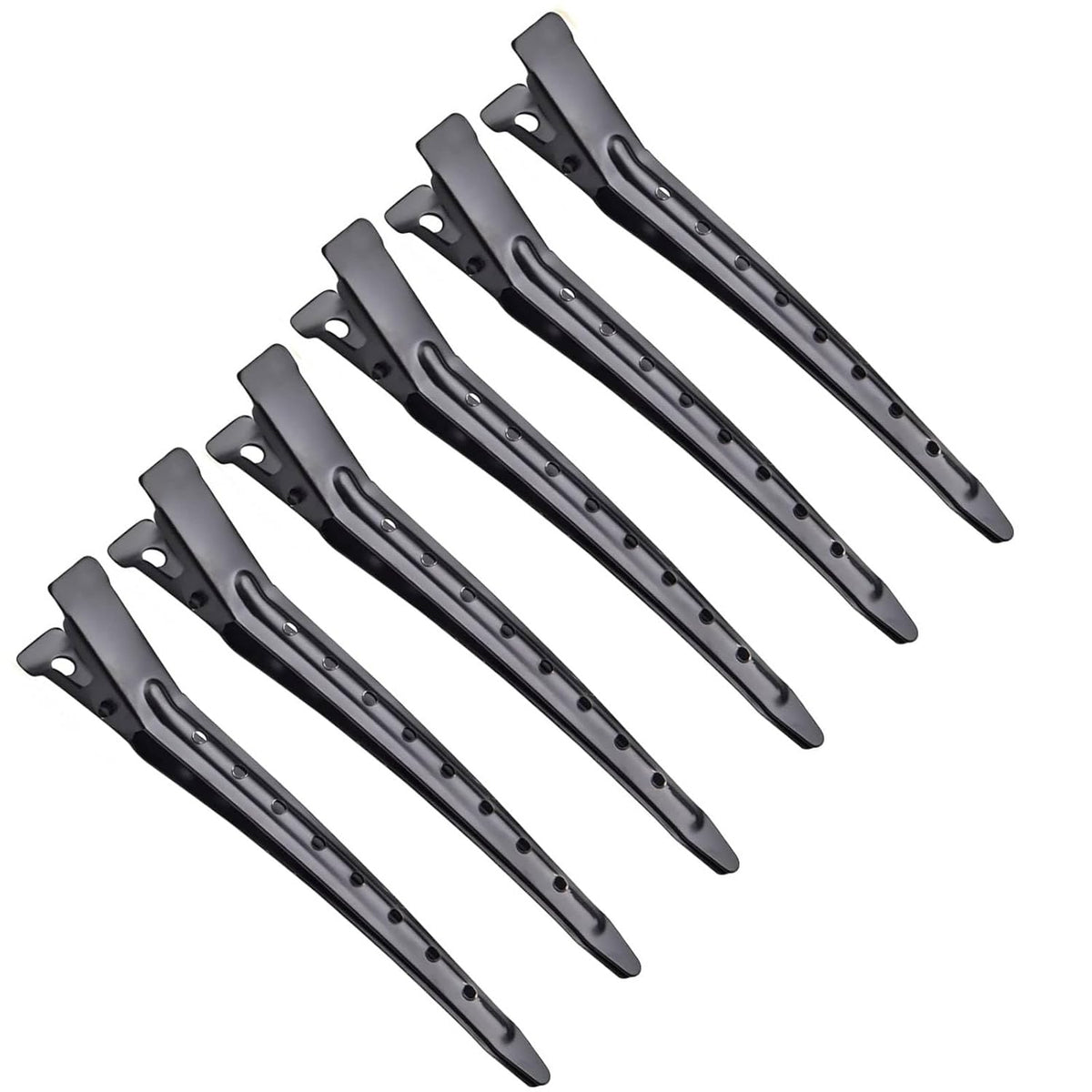 24Pcs Duck Billed Hair Clips for Styling Sectioning, Metal Hair Clips for Women Long Hair, Metal Alligator Curl Clips for Hair Roller Salon (Silver)