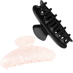 2 Pack Hair Claw Clips for Women Acrylic Claw Clips for Thick Hair Non-slip Clip for Hair Large Claws Hair Accessories for Women Girls（Black&White）