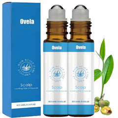 Ovela Advanced Hair Growth Serum Roll-On 10ml - Promotes Hair Growth, Reduces Hair Loss, Nourishes Hair | Enriched with Vitamin E and Natural Oils | For Men and Women (1 pc)