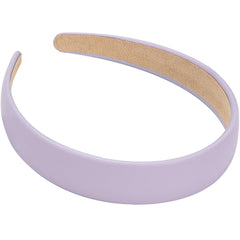 WantGor 1 Inch PU Leather Headband, Wide Padded Hairband Fashion Hair Bands Cute Womens Headbands Holiday DIY Hair Accessories (White)