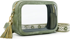 Clear Bag for Stadium Events, Clear Purse Stadium Approved Crossbody Bag for Concerts Sports Festivals Events Women