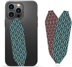Phone Grip Strap - Reversible Finger Holder for Phone Back, Customizable Anti-Slip Design, Wireless Charging Compatible Detachable Holder for iPhone - Wavefront Whirls