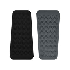 Silicone Heat Resistant Mat, Protects Surfaces from Heat Damage, Provides Slip Resistance, and Offers Multipurpose Storage for Hot Hair Styling Tools (1 Pack, Beige)