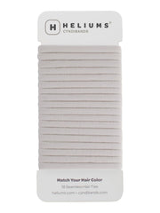 Heliums Thin Seamless Hair Ties - Sandy Blonde - 6mm Nylon No Damage Ponytail Holders, 1.75 Inch, Medium Hold for Thin to Normal Hair - 18 Pack