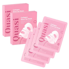 Quasi Collagen Glow Up Mask 2.0, Quasi Bio Collagen Face Mask, Firm Skin Deep Hydrating Masks for Wrinkle Reduction and Pore Minimization - Glow like Glass Skin (1 Box (4 Pcs))