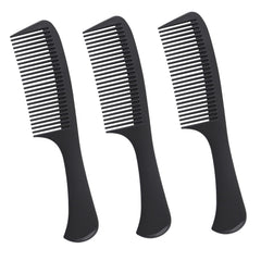 Large Detangling Comb With Professional Handle - Carbon Fiber, Cutting, Hairdressing, Styling, Round Tooth, Barber, Travel Hair Comb for Men and Women