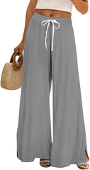 Palazzo Pants for Women Casual Summer Boho Wide Leg Pants High Waist Lounge Pant 2025 Beach Vacation Outfits