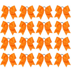 Oaoleer 8" Jumbo Large Cheer Bows Ponytail Holder Elastic Band Handmade Boutique Hair Accessories for Cheerleading Teen Girls College Women Sports (1PCS, Yellow)