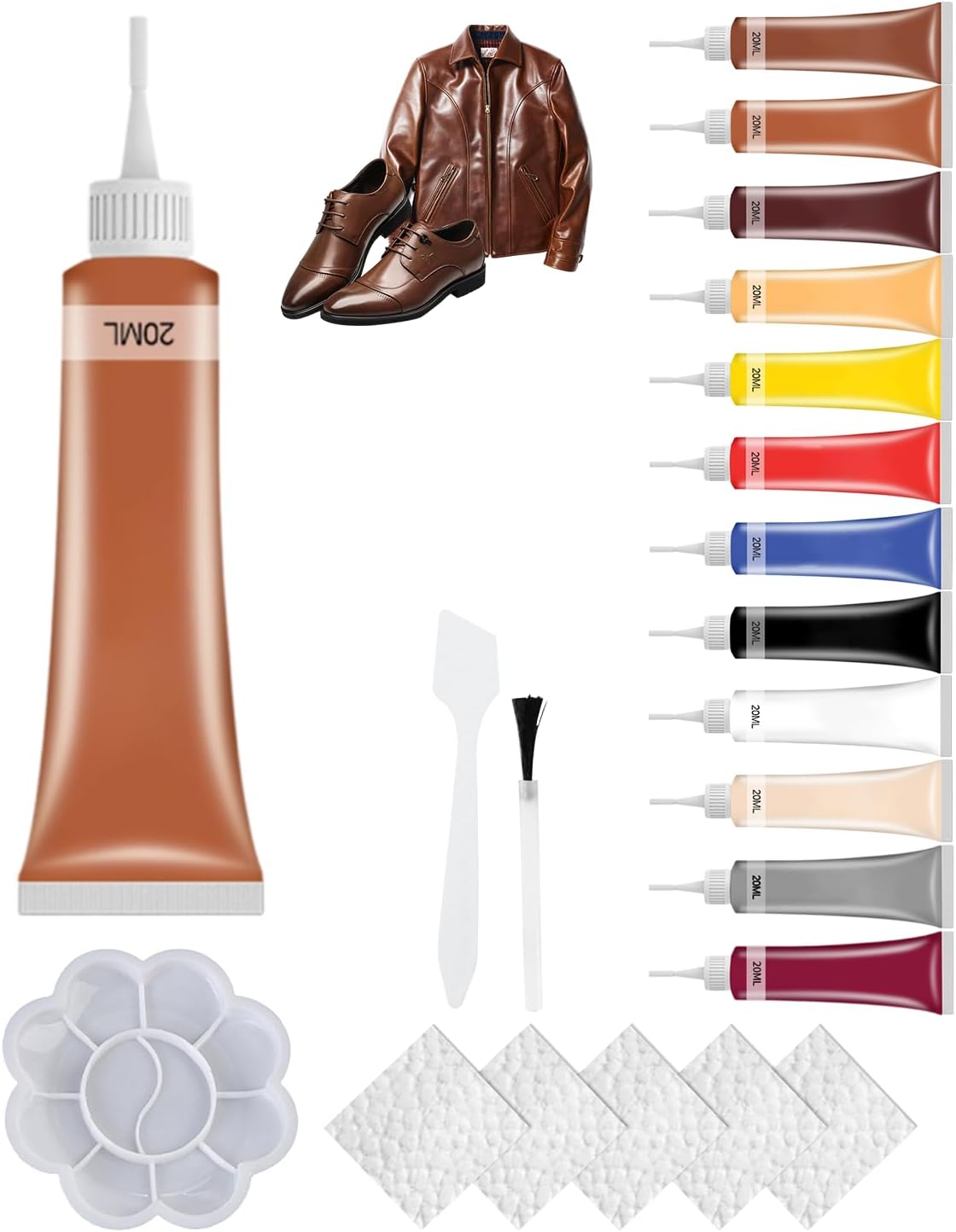 Advanced Leather Repair Gel, 2025 New Leather Repair Kit for Car Seat Vinyl Repair Kit, Professional Leather Repair Kit for Car Seat, Multifunctional Couch and Jacket Repair Kit (Blue)