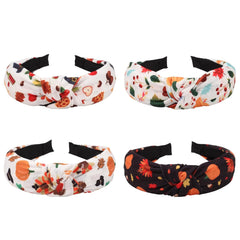 Ardorchid Halloween Headbands for Women Girls Ghost Skeleton Pumpkin Spider Web Black Star Moon Hairbands (4PCS Halloween Headbands)