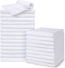 Salon Towels 24 Pack, Microfiber Barber Towels Bulk, (16x29 inches) Hair-Drying Cloth Super Soft Black Hand Cloth for Gym, Bath, Spa Use and Home Beauty Care(Not Bleach Proof)