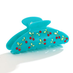 LILIE&WHITE Acrylic Hair Clips Claws For Women With The Rhinestone Pattern In Red Cherry Shape Hair Clip For Thick Hair Hair clips for styling sectioning 1PC