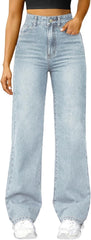 Woman Wide Leg Jeans High Waisted Baggy Jeans Boyfriend Jean Elastic Waist Stretchy Jean Woman Wide Leg Jean