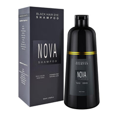 Hair Dye Shampoo & Champu Para Canas - Natural 3-in-1 Instant Gray Coverage for Men & Women (Black)