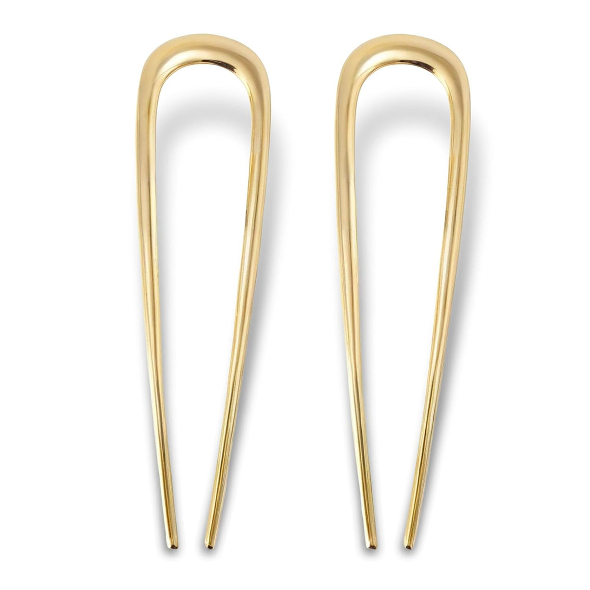 Fsmiling French Hair Pins Tortoise Shell U Shaped 2 Prong Hair Sticks Acetate Chignon Pin for Women Hairstyle Accessories 2 Pack