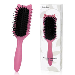Curl Defining Brush, Curly Hair Brush Defining for Curls Waves & Coils, Volume Styling Women'S Curls, Reduce Pulling Frizz, Funny Cat Ear Designs - Pink