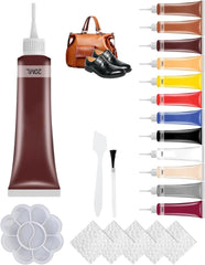 Advanced Leather Repair Gel, 2025 Upgrede Leather Repair Kit for Car Seat Vinyl Repair Kit, Professional Leather Repair Coloured Cream Gel, Multifunctional Couch and Jacket Repair Kit (White)