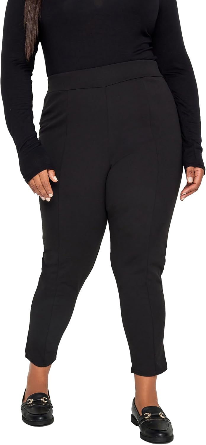 Yours Curve Plus Size Tapered Pants Black