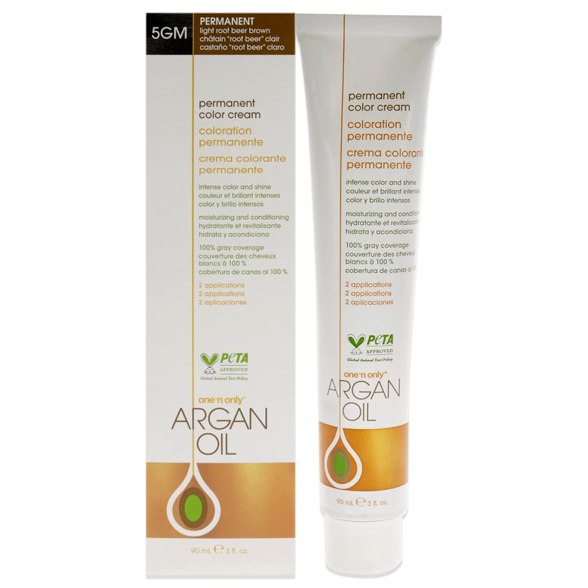 One N' Only Permanent Hair Color - Permanent Hair Dye Made with Argan Oil - Delivers Rich, Accurate Tones with Gray Coverage - Improves Moisture & Elasticity - 3NN Rich Natural Dark Brown (3 oz)