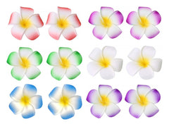 ALIMITOPIA Flower Hair Clip Bohemia Hawaiian Fabric Artificial Orchid Flower Hairpin Barrette Headdress Bobby Pins Headwear Hair Accessories(3.5 inches;5pcs)
