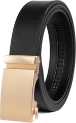 Founders & C Ratchet Belts for Men-Black/Brown Belt Leather 1 3/8" for Casual Dress-Micro Adjustable Belt