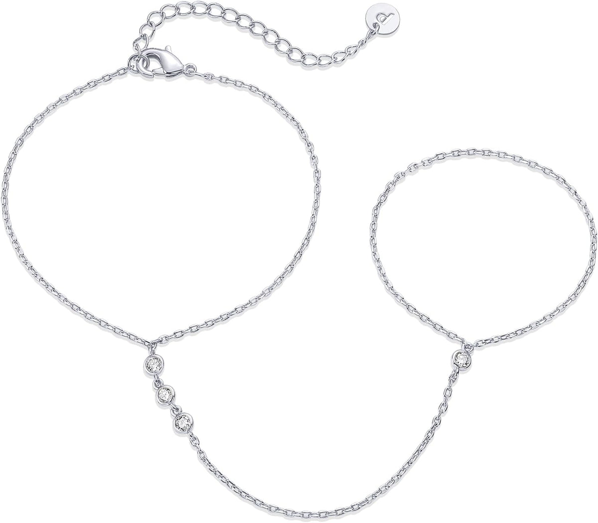 PAVOI 14K Gold Plated Freshwater Pearl Gold Hand Chain Bracelet for Women - Trendy Ring Bracelet Hand Chain Body Jewelry