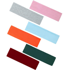 6PCS Headbands for Women Non Slip - Fashion Elastic Sports Hair Bands for Women’s Hair - Soft Cotton Cloth Stretchy Headbands for Girls for Yoga Workout Exercise Running Sports