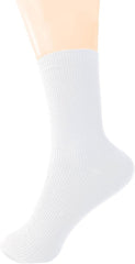 Womens Ribbed Knit Socks Cotton Athletic Running Casual Crew Socks