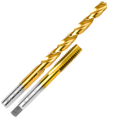3/8"-16 UNC Tap and 5/16" Drill Bit Kit, M2 HSS Drill and Tap Set, Combination of Drill and Tap Kit for Metal