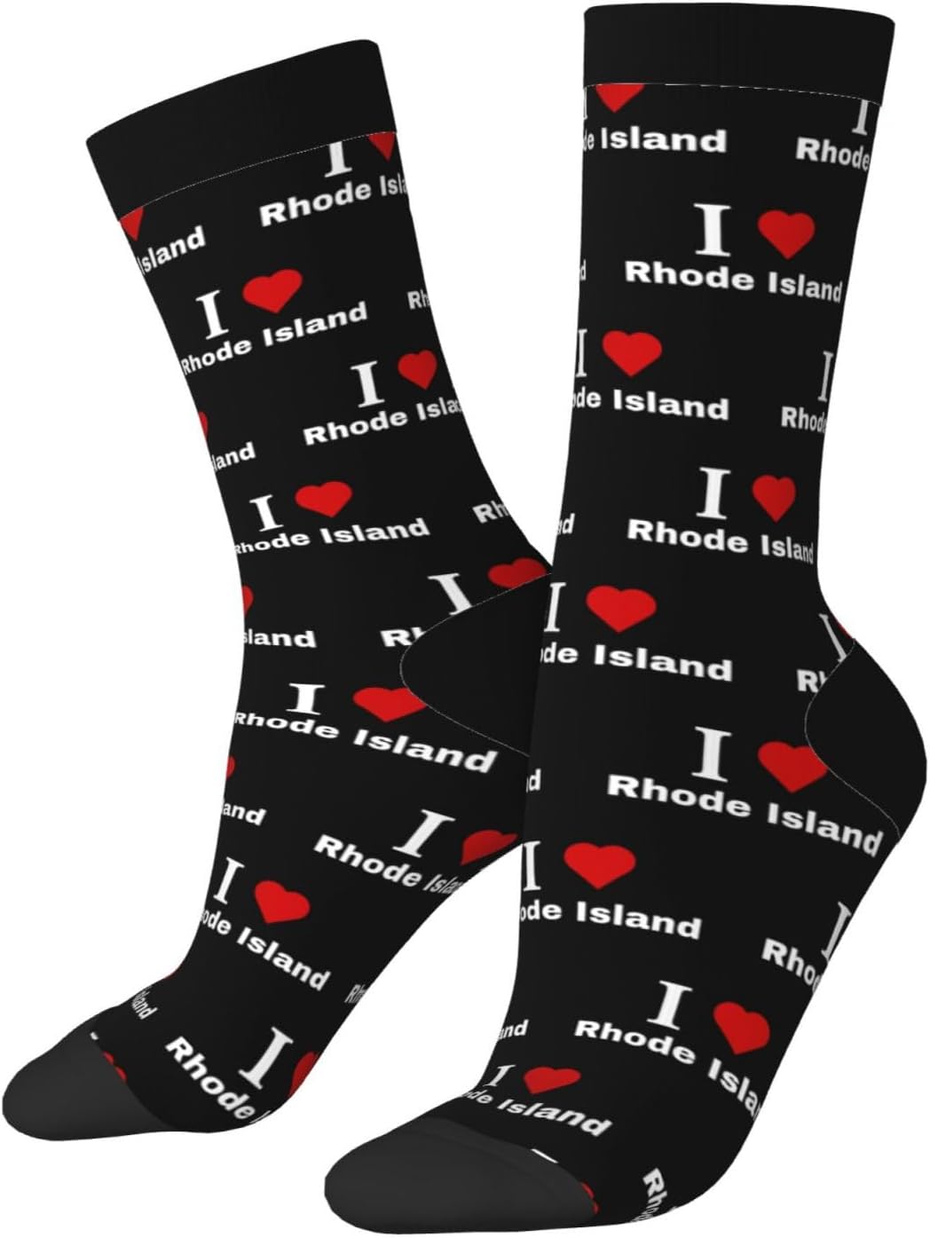 I love Rhode Island Socks For Men Women Gift Wicking Sport Casual Running Socks