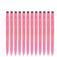 22 inch Light Blue Tinsel Hair Extensions 14 PCS - Clip-in Glitter Synthetic Hair for Costume Parties, Girls (14 PCS Light Blue)