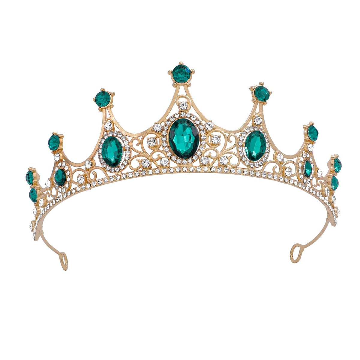 FORSEVEN Crystal Tiaras Birthday Crown for Women Wedding Rhinestones Princess Party Headbands Hair Accessories for Women and Girls Halloween Decorations Headband