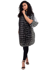 Betty Dain Hair Stylist Shampoo Cape, Waterproof & Stain Resistant Vinyl, Soft Nylon Neckband, Durable & Reusable Client Cover, Touch-and-close Fastener, 36 x 54 inches, Secret Messages - Rose