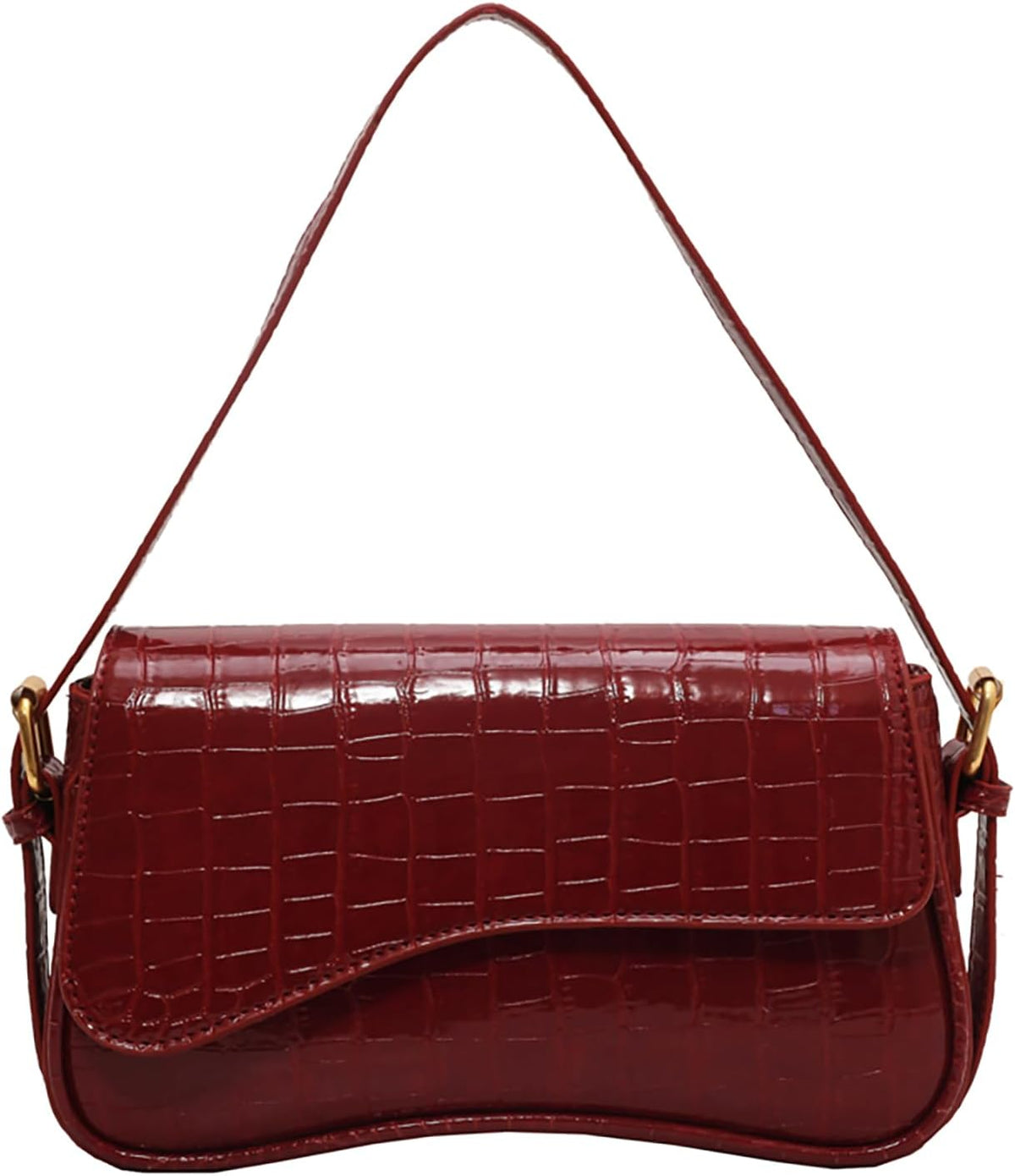 Shoulder Bag for Women Trendy Purse PU Leather Hobo Handbags Clutch Saddle Bag with 2 Removable Stra