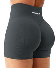 YEOREO Workout Shorts Womens Butt Lifting 4.5" Seamless Hidden Scrunch High Waist Gym Tummy Control Christiy Biker Shorts