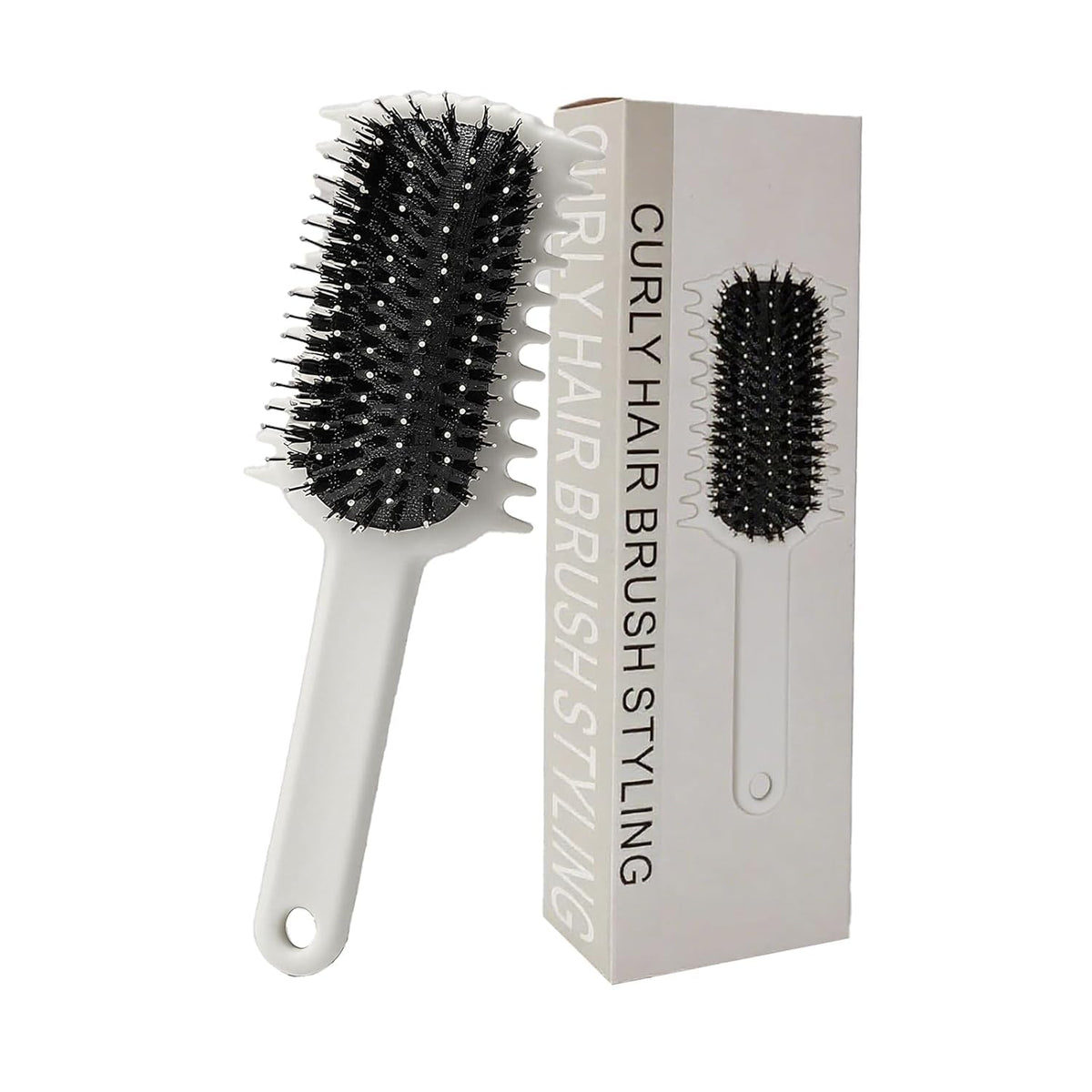 Curly Hair Brush, Volume Curl Defining Brush for Detangling Shaping and Styling Women's Curls, Reduce Pulling (Green)