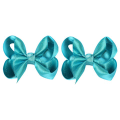 3-Inch Boutique Hair Clips for Baby Girls, Toddlers, and Teens - Set of 2 (Gold)