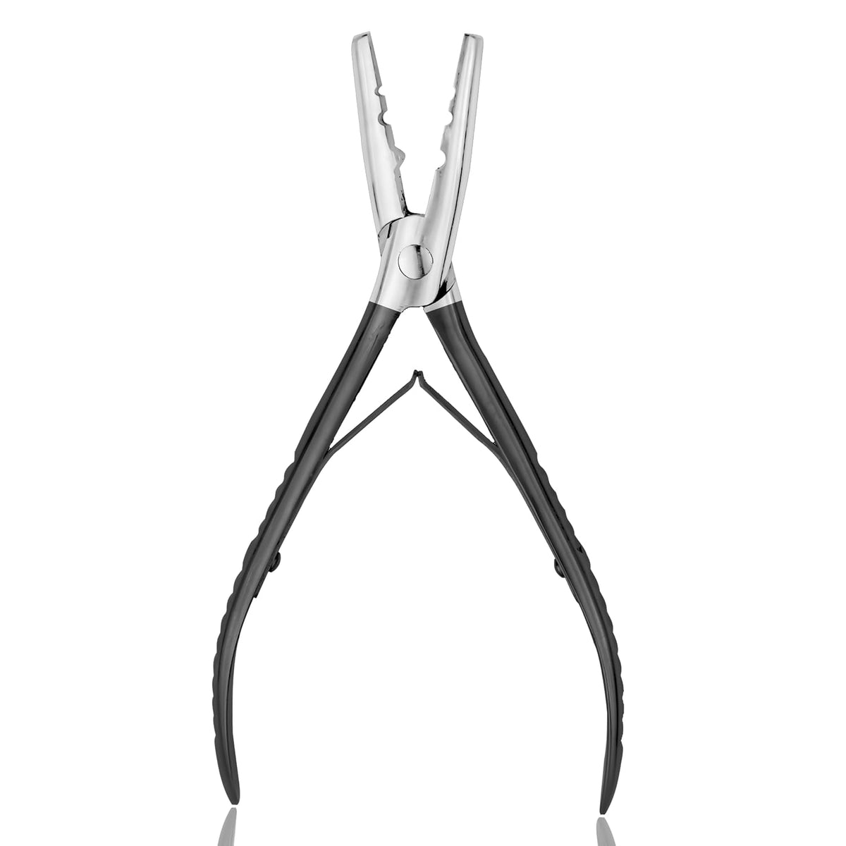 SIVOTE Professional Stainless Steel Tape-In Hair Extension Plier – Silver Clamp Tool for Tape-In Extensions – Hair Extension Clamp Tool with Silicone Pads for Secure Application