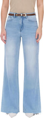 BlueMoment High Rise Wide Leg Stretchy Jeans for Woman Trendy BBL Baggy Jeans Butts Lifting Cute Moms Curvy Jean