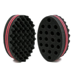 BEWAVE Big Holes Barber Hair Brush Sponge Dreads Locking Twist Afro Curl Coil Wave Hair Care Tool, 2 Pcs with 1 Pc Hair Pick