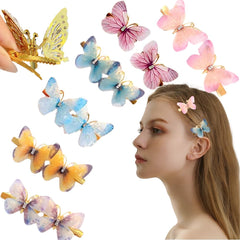 Butterfly Hair Clips for Women and Girls, 12Pcs Butterfly Hair Clip, Y2K Crocodile Hair Clips, Cute Fairy Hair Accessories for Fashionable Women and Girls.