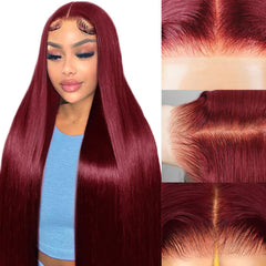 Straight Wigs Human Hair 13x6 HD Lace Frontal Wig Pre Plucked Pre Cut with Baby Hair Black Human Hair Wig 220 Density Natural Color Wigs for Black Women 30 Inch