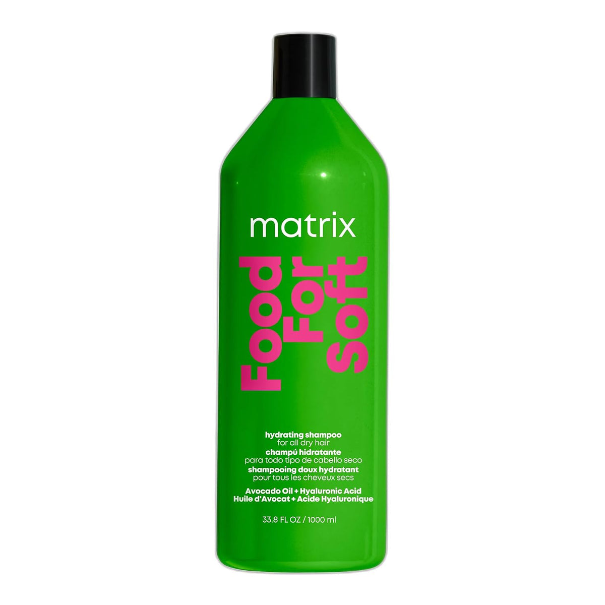 MATRIX Food For Soft Shampoo For Dry and Brittle Hair - Moisturizes, Softens and Smooths, With Avocado Oil & Hyaluronic Acid, Vegan