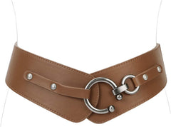 JASGOOD Women's Fashion Vintage Wide Elastic Stretch Waist Belt With Interlock Buckle Halloween Belt