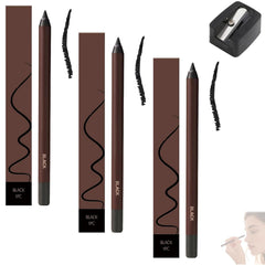 Appreciarel/Blanceresem Plum Eyeliner, 24 HR Waterproof Eyeliner Duo Sharpenable Eye Pencil, Long-Lasting No Smudging RoadthesideEyeliner for Women with Pencil Sharpener (05Brown)