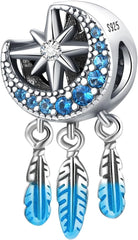 925 Sterling Silver Charms for Bracelets and Necklace Religious Prayers Cross Dangle Pendants Star Moon God Bead Jewelry Present for Women Family Friends